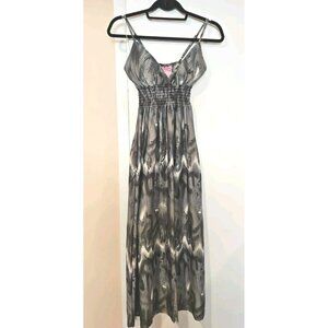 Vintage Y2K She's Cool Elena Gilbert Maxi Sundress Small Gray Fairy Summer